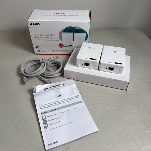 D-Link Powerline DHP-701AV AV2 2000 Gigabit Network Extender Kit - Picture 7 of 13